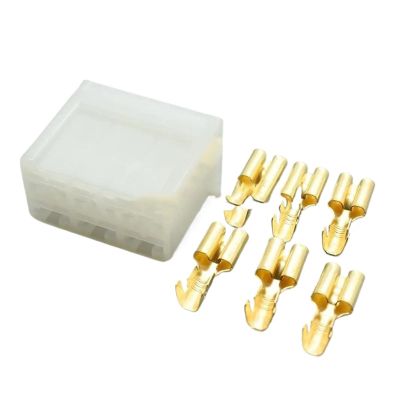 BTYSEQ 1 Set Female Male 6 Hole Automotive Connector Auto Electric Plug With Metal Pins For Cars Motocycles 880297-1 180906-0(Dark Grey)