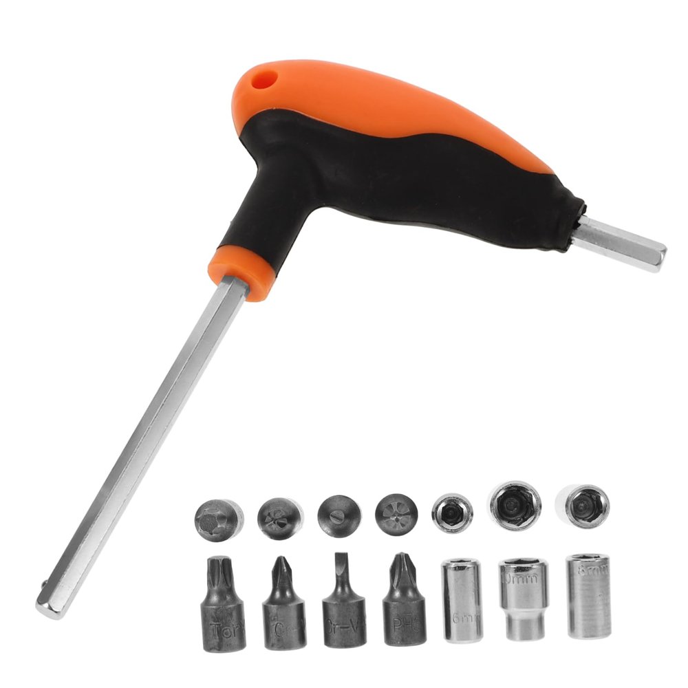 ABOOFAN Motorcycle T-Handle Wrench Set Long Arm Spanner Key Tool for Mechanical Maintenance Versatile Repair Kit for Motorcycles and Cars