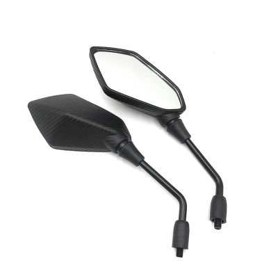 MZMRUPGFV Side Bar End Rear View Mirrors for Monster 696 797 for Monster 821 for Hypermotard 950 for Scramble Motorcycle 8/10 MM Side Rear View Mirrors Motorcycle Rearview Mirror(Carbon Fiber Color)