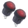 Vaguelly 2pcs Toggle Red Led Indicator Pin Heavy Duty Rocker for Automotive Applications view 1