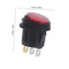 Vaguelly 2pcs Toggle Red Led Indicator Pin Heavy Duty Rocker for Automotive Applications view 2