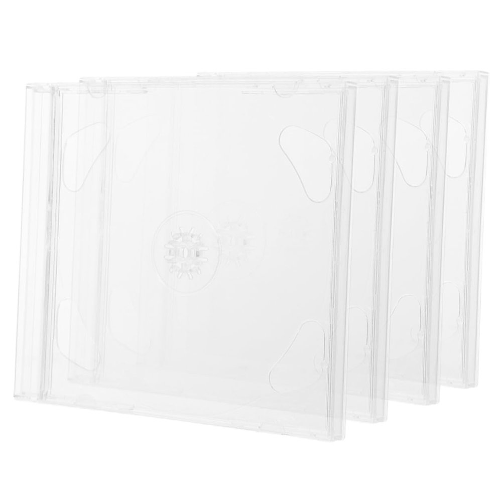 STOBAZA 4pcs Cd Boxes Disc Storage Cases Cd Dvd Holder Organizer Material Easy to Carry