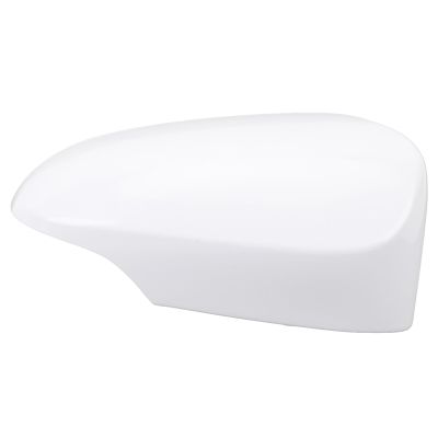 Shockproof Rearview Door Mirror Cover, White Exterior Side Wing Mirror Cap with Turn Signal Light for Vehicle (Right: 87915-02420)