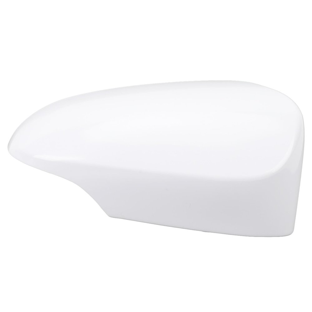 Shockproof Rearview Door Mirror Cover, White Exterior Side Wing Mirror Cap with Turn Signal Light for Vehicle (Right: 87915-02420)