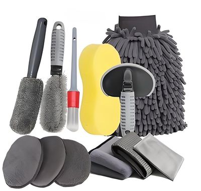 ZQLTQL Car Interior Cleaning Kit for Fiat 500e 2013 2013 2014 2015 2016 2017 2018 2019, Automobile Detailing Kit Interior Cleaner, Car Detailing Brushes, Vehicle Wash Cleaning Kit,B-12PCS