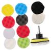 MUELODSIC 1set Polishing Pad Kit for Car Detailing Versatile Drill Buffer Attachment Flexible Washable Sponges for Waxing Glazing and Sealing Set view 1
