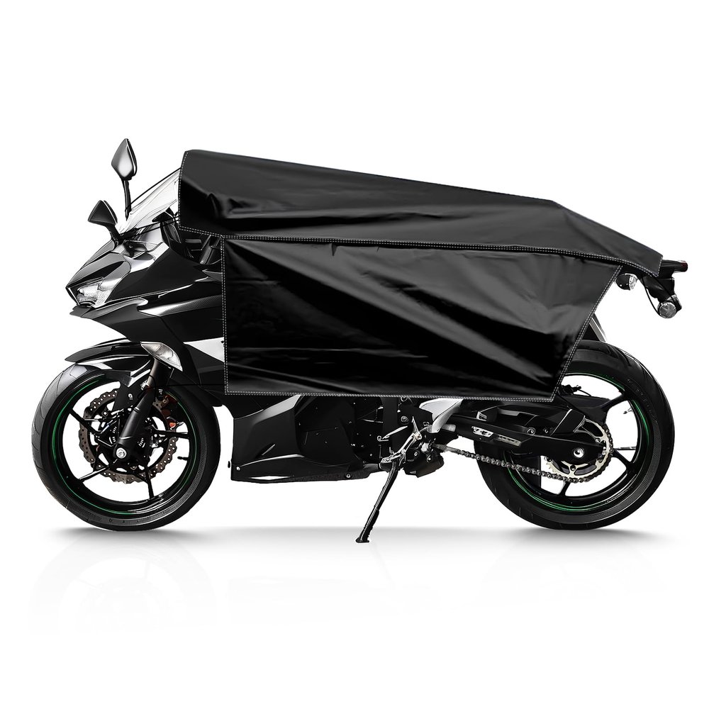 Large Motorcycle Cover for Seat Sun Cover,210D Oxford Cloth Motorcycles Sun Shade for Motorcycle Seat Covers to Provide Suns Protection,Water Resistant Motorcycles Half Covers