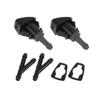 Edinstry Windshield Washer Nozzle No.4805742AB for Chrysler Town & Country 20082016, Dodge Grand Caravan, Ram C/V, Front Spray Jet with 2 Y Connectors, Black Plastic 1 Set view 1