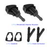 Edinstry Windshield Washer Nozzle No.4805742AB for Chrysler Town & Country 20082016, Dodge Grand Caravan, Ram C/V, Front Spray Jet with 2 Y Connectors, Black Plastic 1 Set view 3