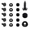 UHANBUT 18PCS License Plate Screws Kit, Stainless Steel Anti-Theft Rustproof Self Tapping License Plate Fasteners with Cap&Gasket, Car Licenses Plates Frame Securing Accessories for Truck, SUV, RV view 1