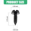 UHANBUT 18PCS License Plate Screws Kit, Stainless Steel Anti-Theft Rustproof Self Tapping License Plate Fasteners with Cap&Gasket, Car Licenses Plates Frame Securing Accessories for Truck, SUV, RV view 2