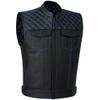 SOA Men's Motorcycle Vest, Genuine Buffalo Leather, Back Armor, Biker Club view 1