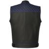 SOA Men's Motorcycle Vest, Genuine Buffalo Leather, Back Armor, Biker Club view 3