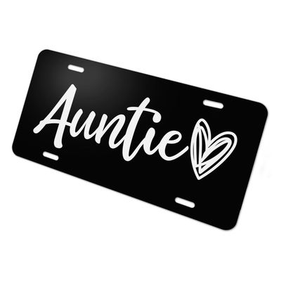 Graphics & More Auntie Heart Novelty Metal Vanity Tag License Plate