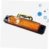Zerodeko 6 LED Yellow Truck Side Signal Lights 12V LED Tail Lights for Trailers Turn Signal Compatible Trucks and RVs view 2