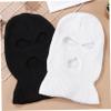 Ipetboom 2Pcs Knitted Balaclava Masks for Adults Warm Hood Masks with Eye and Mouth Fit for Skiing Cycling Cosplay and Outdoor Activities Comfortable and Stretchable Multi view 4