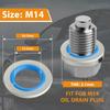 25PCS Blue Metal/Rubber Drain Plug Gasket, Fits 1/2Do, 9/16, M14 Replace 097-025, 65269, 097-828CD, E0FZ-6734-A, E3DZ-6734-A, E9DZ-6734-B, F3DZ-6734-A, F77Z-6734-AB, ZZL0-10-403A (24.7x13.5mm) view 3