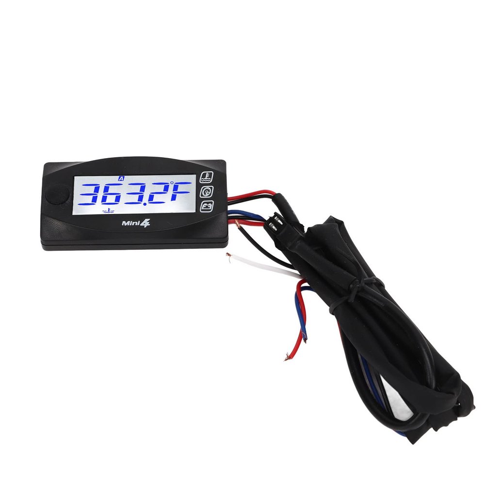 Premium ABS Digital Motorcycle Coolant Temp 22mm Handlebar Mount Backlit LCD Display Real Time Monitoring Overheat Alert