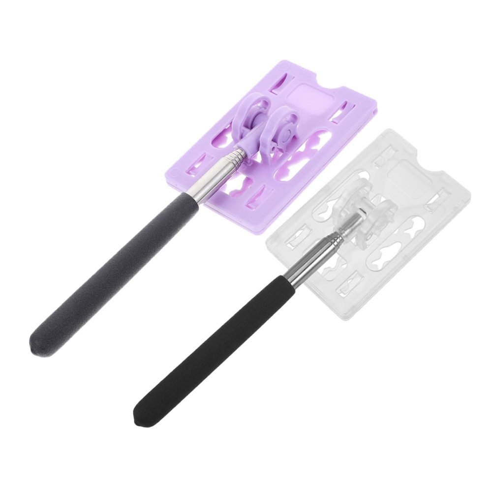 Zerodeko 2pcs Car Parking Payment Card Holder: Extendable Toll Rod -Vehicle Parking Swiping Pole for Various Access Control Systems
