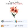 Watercolor Amaryllis Flowers Sticker - Waterproof Vinyl Decal for Car Bumper, Laptop, Luggage, Water Bottle, Phone Cases, Wall, Window, Sticker Size - 6'' Longer Side view 2