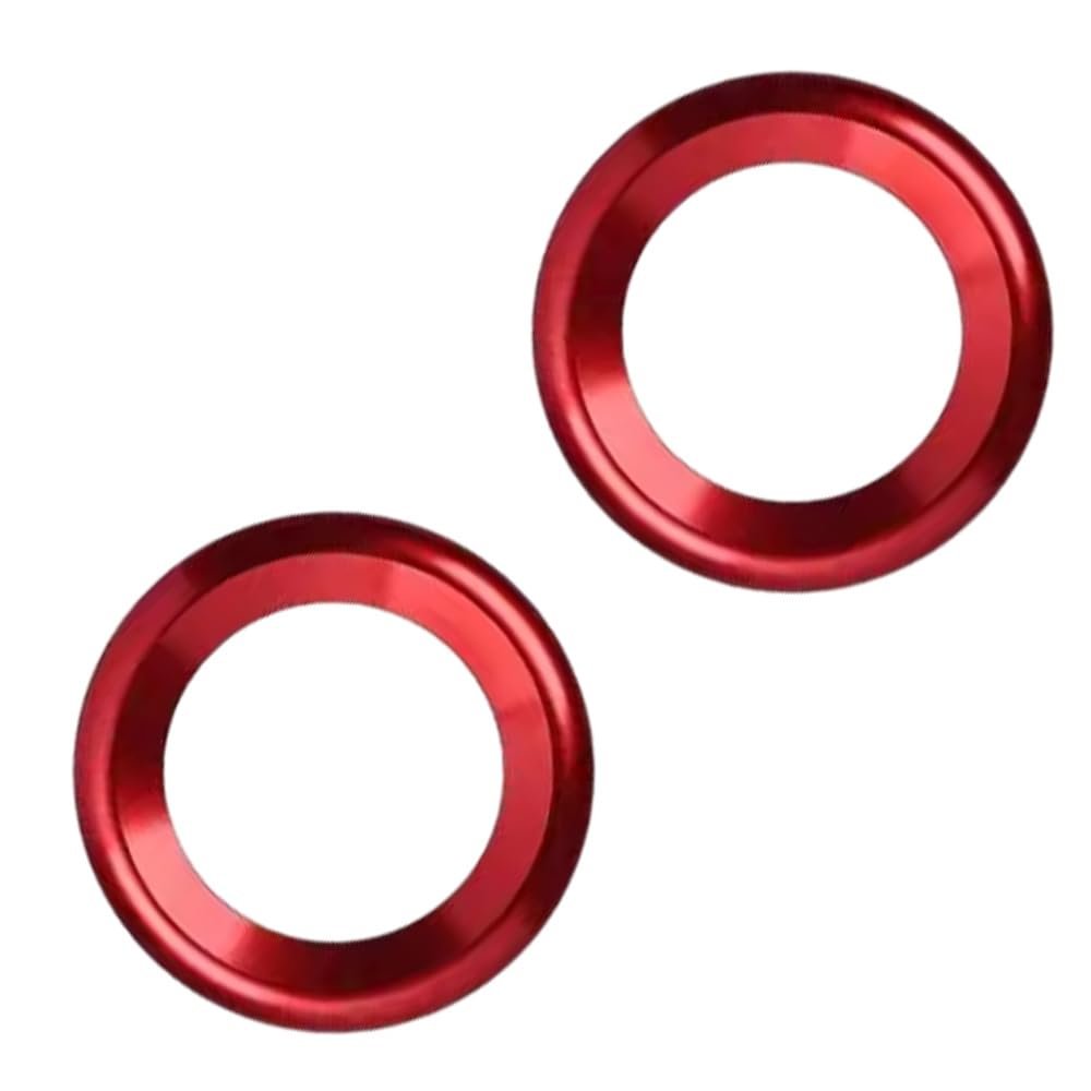 YiZenion Speaker Decoration Rings, Car Interior Decor Compatible with Honda Civic 10th Gen(Except LX) 2016 2017 2018 2019 2020 2021, 2pcs (Red)