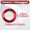 YiZenion Speaker Decoration Rings, Car Interior Decor Compatible with Honda Civic 10th Gen(Except LX) 2016 2017 2018 2019 2020 2021, 2pcs (Red) view 2
