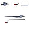 Tire Inflator Rod with Pressure Gauge 230 PSI Portable Hand Crank Air Pump Nozzle for Truck Motorcycle Car view 2