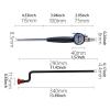 Tire Inflator Rod with Pressure Gauge 230 PSI Portable Hand Crank Air Pump Nozzle for Truck Motorcycle Car view 3