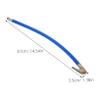 Tire Inflator Air Tube with Copper Valve, Blue Rubber Hose view 2