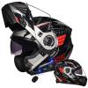 Adult Motorcycle Modular Full Face Helmet Flip-Up Dual Visor DOT Approved Helmet Premium motorcycle modular helmet for male and female riders with pull-down visor for motorcycles, cruisers, tourers, b view 1