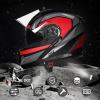 Adult Motorcycle Modular Full Face Helmet Flip-Up Dual Visor DOT Approved Helmet Premium motorcycle modular helmet for male and female riders with pull-down visor for motorcycles, cruisers, tourers, b view 2