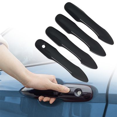 No Adhesive Snap-on Car Door Handle Cover Protector Fit for Toyota Carmy 2018-2025,Corolla 2019-2024,Corolla Cross 2022-2025,Avalon 2019-2022,Prius&Prius Prime 2016-2022,Venza 2020-2024,Glossy Black