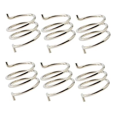 POPETPOP 6pcs Brake Spring for Mountain Road Bikes Durable Disc Brake Replacement Parts Enhanced Comfort Safety Compatible with Various Bike Models Silver Finish