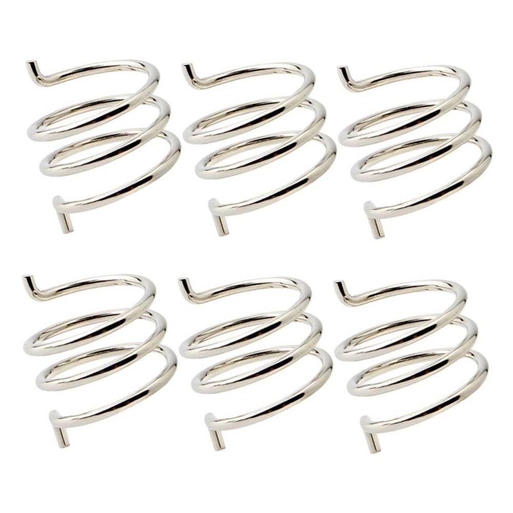 POPETPOP 6pcs Brake Spring for Mountain Road Bikes Durable Disc Brake Replacement Parts Enhanced Comfort Safety Compatible with Various Bike Models Silver Finish