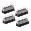 4pcs 6 Way Truck Fuse Holder Automotive Plastic Black view 1