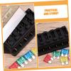 4pcs 6 Way Truck Fuse Holder Automotive Plastic Black view 3