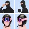 ZJNUO ATV Goggles with Balaclava face Mask for Men Women and Youth, Dirt Bike Motorcycle Motocross Riding Ski Goggles(Pink Color+Light Pink) view 4
