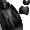 KZYIQUOJ Car Headrest Lumbar Support Pillow Set for Ford F150 2011-2025, Memory Foam Ergonomic Breathable Neck Back Cushion Cover for Driving Office Gaming Chairs,Black view 1