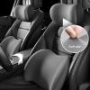 KZYIQUOJ Car Headrest Lumbar Support Pillow Set for Ford F150 2011-2025, Memory Foam Ergonomic Breathable Neck Back Cushion Cover for Driving Office Gaming Chairs,Black view 2