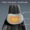 KZYIQUOJ Car Headrest Lumbar Support Pillow Set for Ford F150 2011-2025, Memory Foam Ergonomic Breathable Neck Back Cushion Cover for Driving Office Gaming Chairs,Black view 3