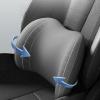 KZYIQUOJ Car Headrest Lumbar Support Pillow Set for Ford F150 2011-2025, Memory Foam Ergonomic Breathable Neck Back Cushion Cover for Driving Office Gaming Chairs,Black view 4