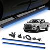 Fits 2014 2015 2016 2017 2018 2019 Ford F-150 F150 Raptor Deployable Power Electric Running Boards with LED Light Strips, Aluminum Retractable Side Step Nerf Bars, Black view 1
