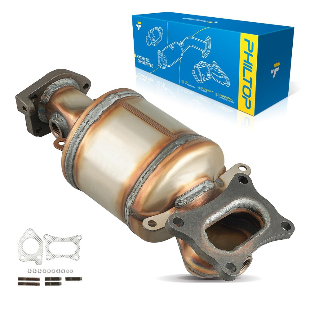 PHILTOP Front Right Catalytic Converter Kit Replacement for Accord, Pilot, Odyssey, Ridgeline, Accord Crosstour & Acura MDX, RDX, TLX, TSX, TL, ZDX, RL, 3.5L 3.7L - Replace# 16643 (EPA Compliant)