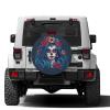 Foruidea Day of Dead Girl Flowers Spare Tire Cover Dust-Proof Wheel Tire Cover Fit Trailer, RV, SUV and Many Vehicle 17 Inch view 2