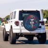 Foruidea Day of Dead Girl Flowers Spare Tire Cover Dust-Proof Wheel Tire Cover Fit Trailer, RV, SUV and Many Vehicle 17 Inch view 3
