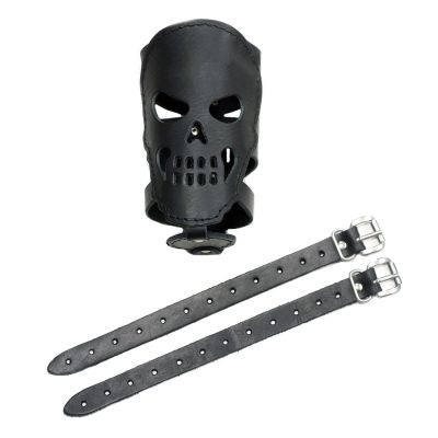 Motorcycle Biker Drink Holder Leather Coffee Water Bottle Cup Holder with Skull Gift Auto Car-Styling Bicycles Universal