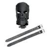 Motorcycle Biker Drink Holder Leather Coffee Water Bottle Cup Holder with Skull Gift Auto Car-Styling Bicycles Universal view 1