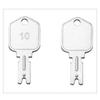 QHGTBFN Construction Ignition Keys, 10 Pack 166 Forklift Key Hyster Heavy Equipment Keys for Clark Yale Hyster Komatsu Crown view 3