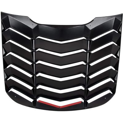 Rear Window Louvers Compatible for Ford Mustang 2015-2023 in GT L Style ABS Matte Black Winds-hield Sun Shade Cover Vent