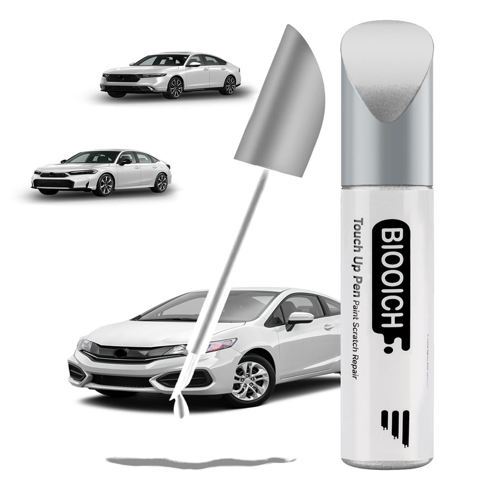BIOOICH Touch Up Paint Pen Exact Color Match Car Chip and Scratch Repair (for Honda, White Orchid Pearl(NH-788P))